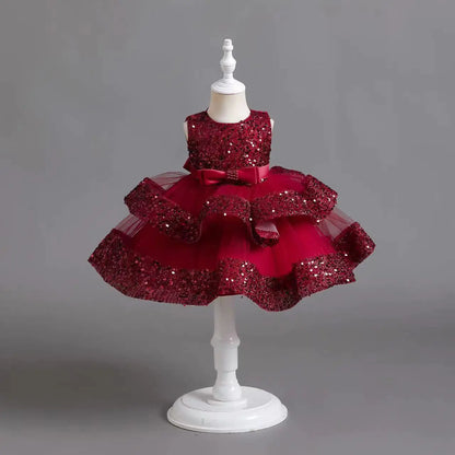 New Arrival Sequin Princess Dress for Baby Girls
