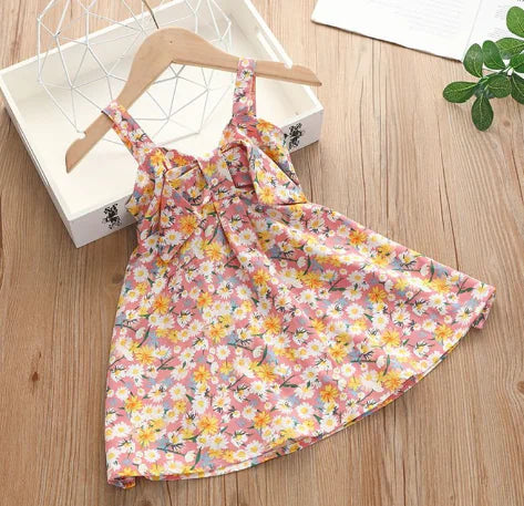Sling Skirt Cute Cartoon Polka Dot Dress for Kids