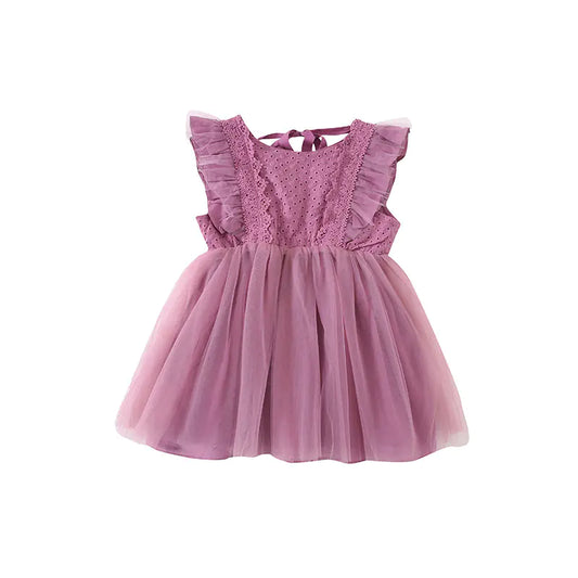 Amu Monkey Baby Tulle Lace Princess Dress for Girls
