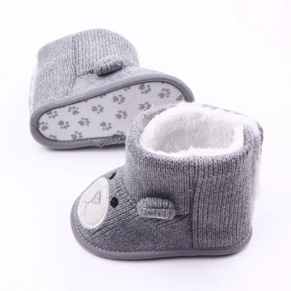 Knitted Fleece Baby Shoes, Toddler Booties, Kids Shoes
