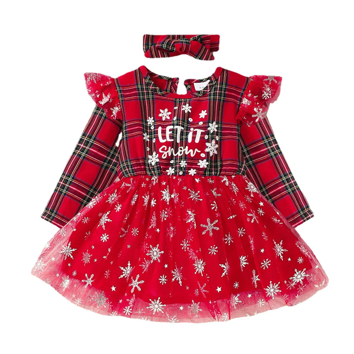 Red Mesh Princess Dress for Baby Toddler