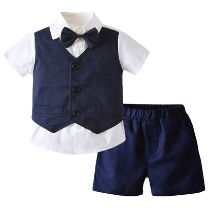 Summer Baby Boys 2PCS Blouse T-Shirt and Shorts Set