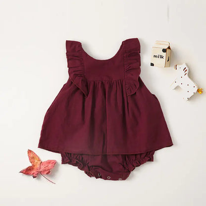 Summer Infant Toddler Baby Sleeveless Dress Romper