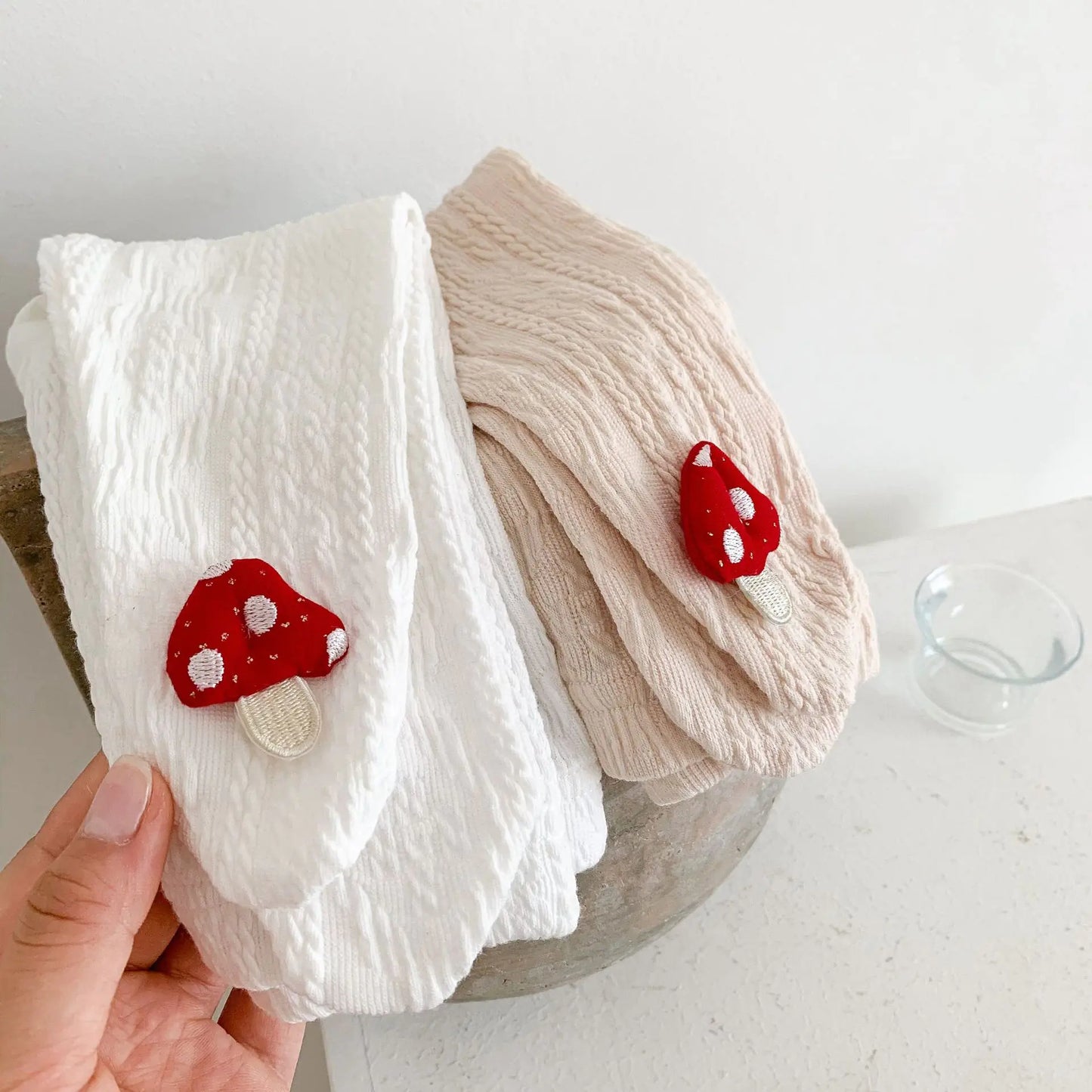 Cute Autumn Baby Mushroom Pattern Pantyhose