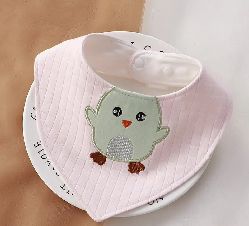 Soft Cotton Cartoon Bib for Newborns