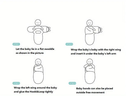 Universal Cotton Baby Blanket with Adjustable Swaddle