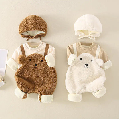 Cute Cartoon Baby Autumn Bodysuit Set for Newborns