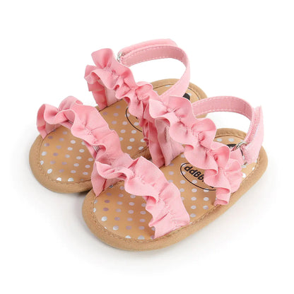 Lace Trim Baby Sandals for Toddlers and Infants