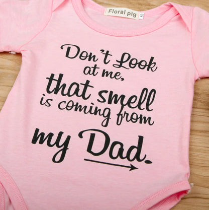 Printed Short Sleeve Baby Romper Outfit