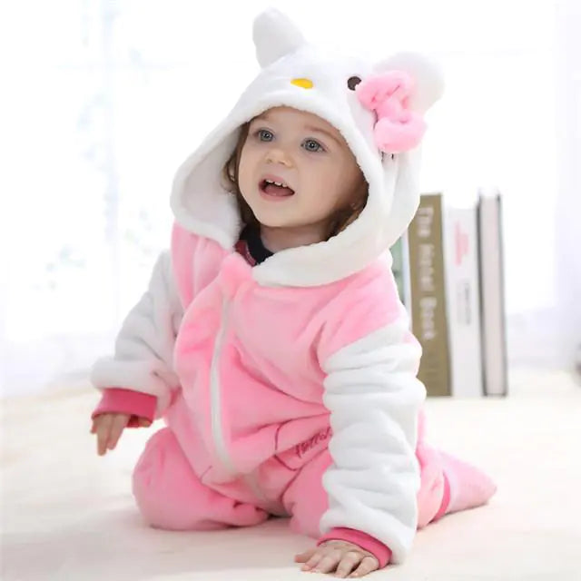 3D Flannel Baby Jumpsuit