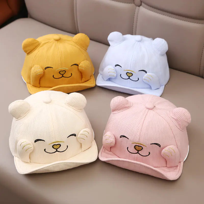Cartoon Cat Baseball Cap for Kids - Cute Sun Visor Hat