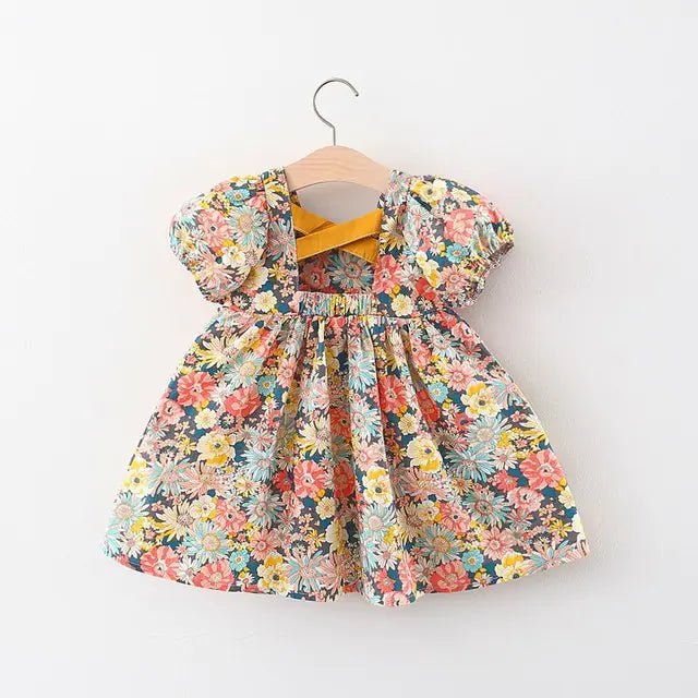 Summer Floral Princess Dress for Baby Girls