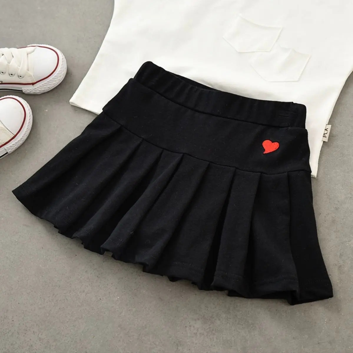 Girls' Pleated Anti-Slip Summer Skirt for Ages 8+