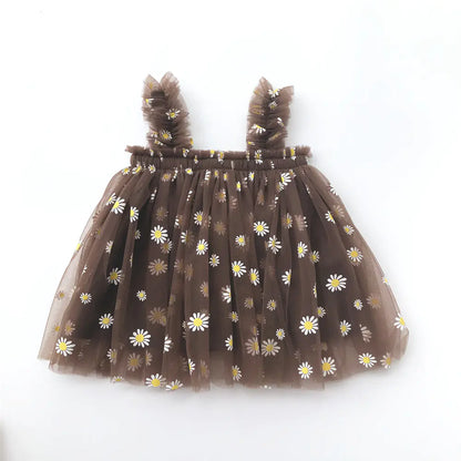 Summer New Girls' Embroidered Tulle Dress (Princess Style)