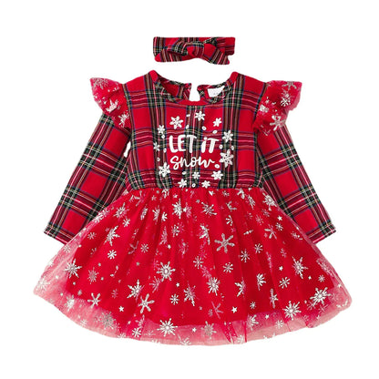 Red Mesh Princess Dress for Baby Toddler