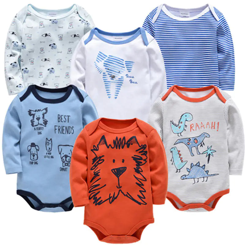 6-Piece Long Sleeve Baby Onesie Set for Newborns