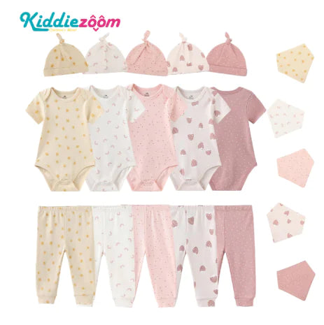 Newborn Baby Gift Set - Bodysuits, Hats, and More (One Set)