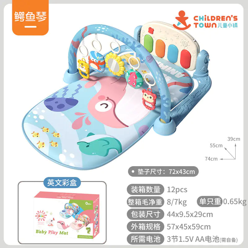 Baby Gym Play Mat with Music Piano for Infants