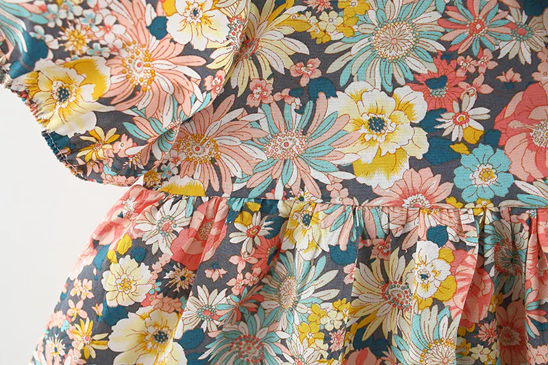 Summer Floral Princess Dress for Baby Girls