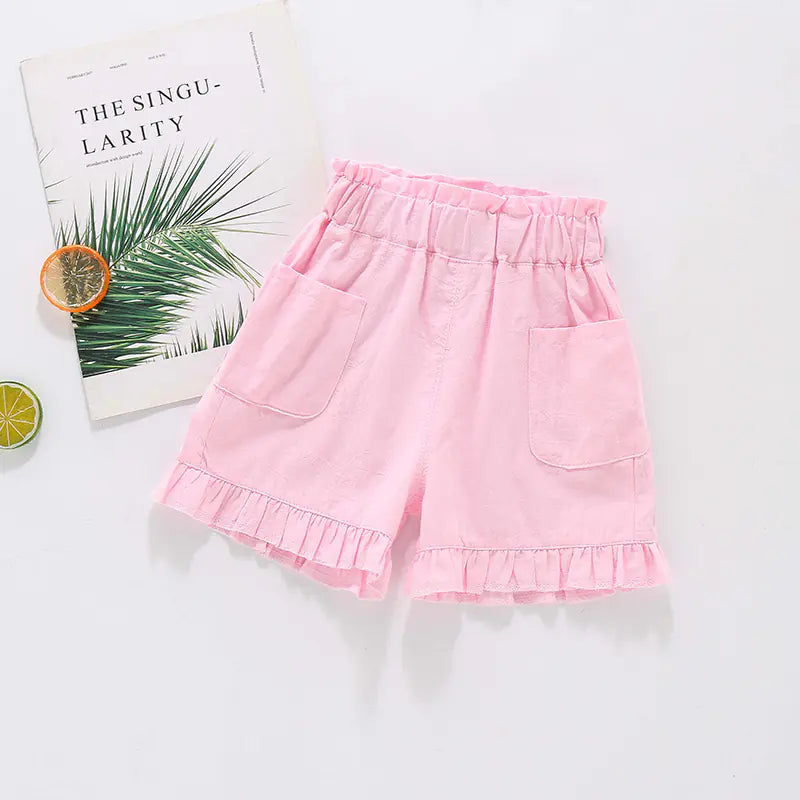 Girls' Denim Shorts for Summer (Ages 3-8)