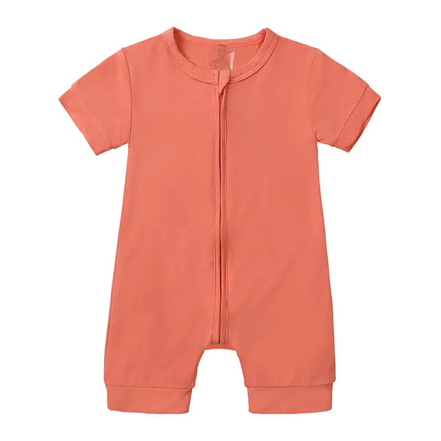Summer Soft Fiber Baby Zipper Romper for Newborns