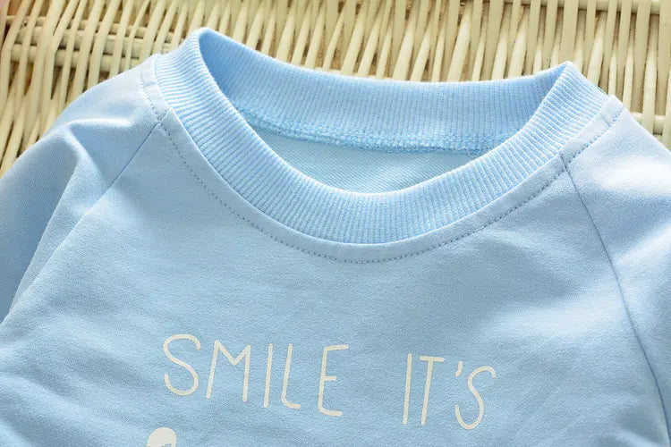 Baby Cotton Long Sleeve Outfit for Ages 1-4 with Elephant Print