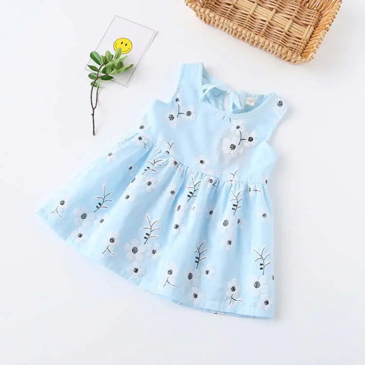 Korean Style Sleeveless Summer Dress for Girls