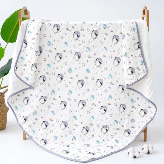 6-Layer Gauze Baby Blanket Cartoon Bath Towel