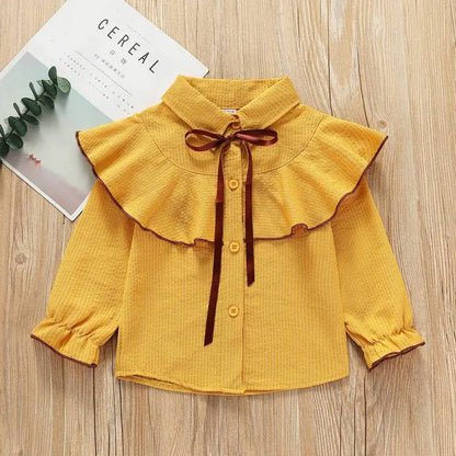 Striped Baby Lapel Shirt for Spring and Autumn