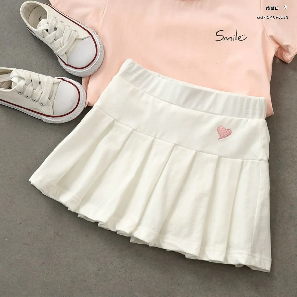 Girls' Pleated Anti-Slip Summer Skirt for Ages 8+