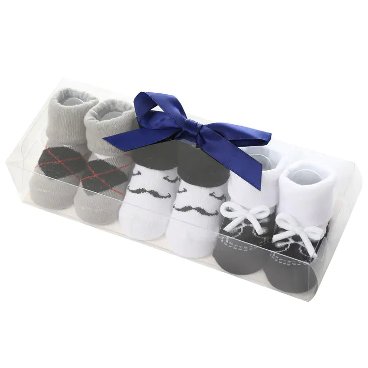 Cute Cartoon Polka Dot Baby Socks with Bow Set