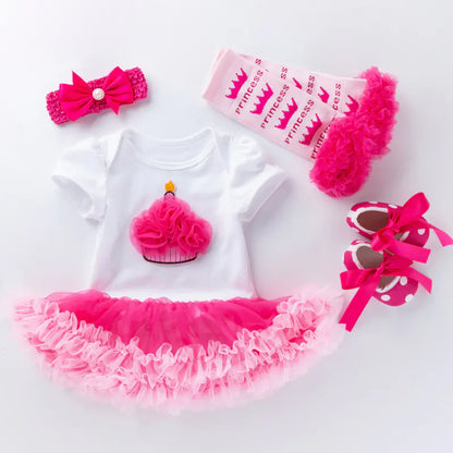 High-Quality Cotton Baby Pink Romper Dress