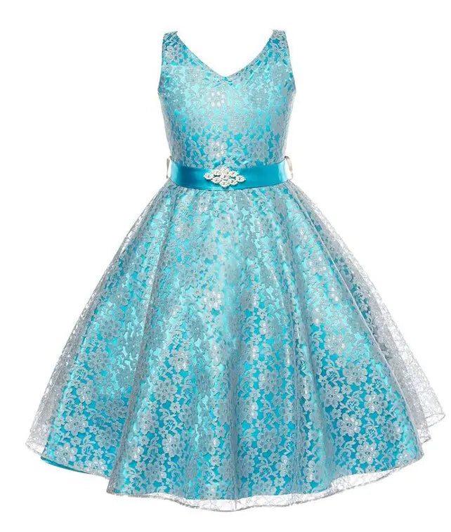 Lace Evening Dress for Girls - Children's Performance Outfit