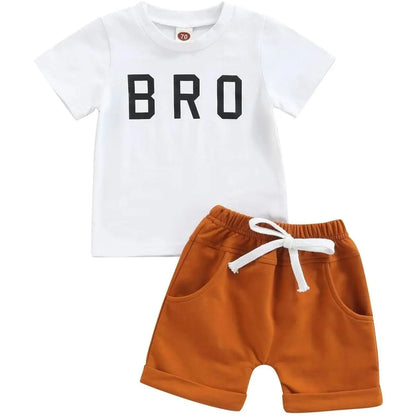 2023 Summer Newborn Baby Boy Outfit with T-Shirt & Shorts