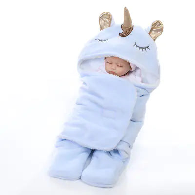 Unicorn Plush Double Layer Baby Blanket - Winter Edition