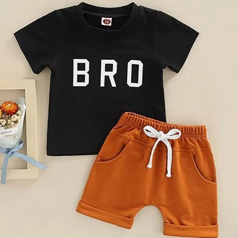 2023 Summer Newborn Baby Boy Outfit with T-Shirt & Shorts