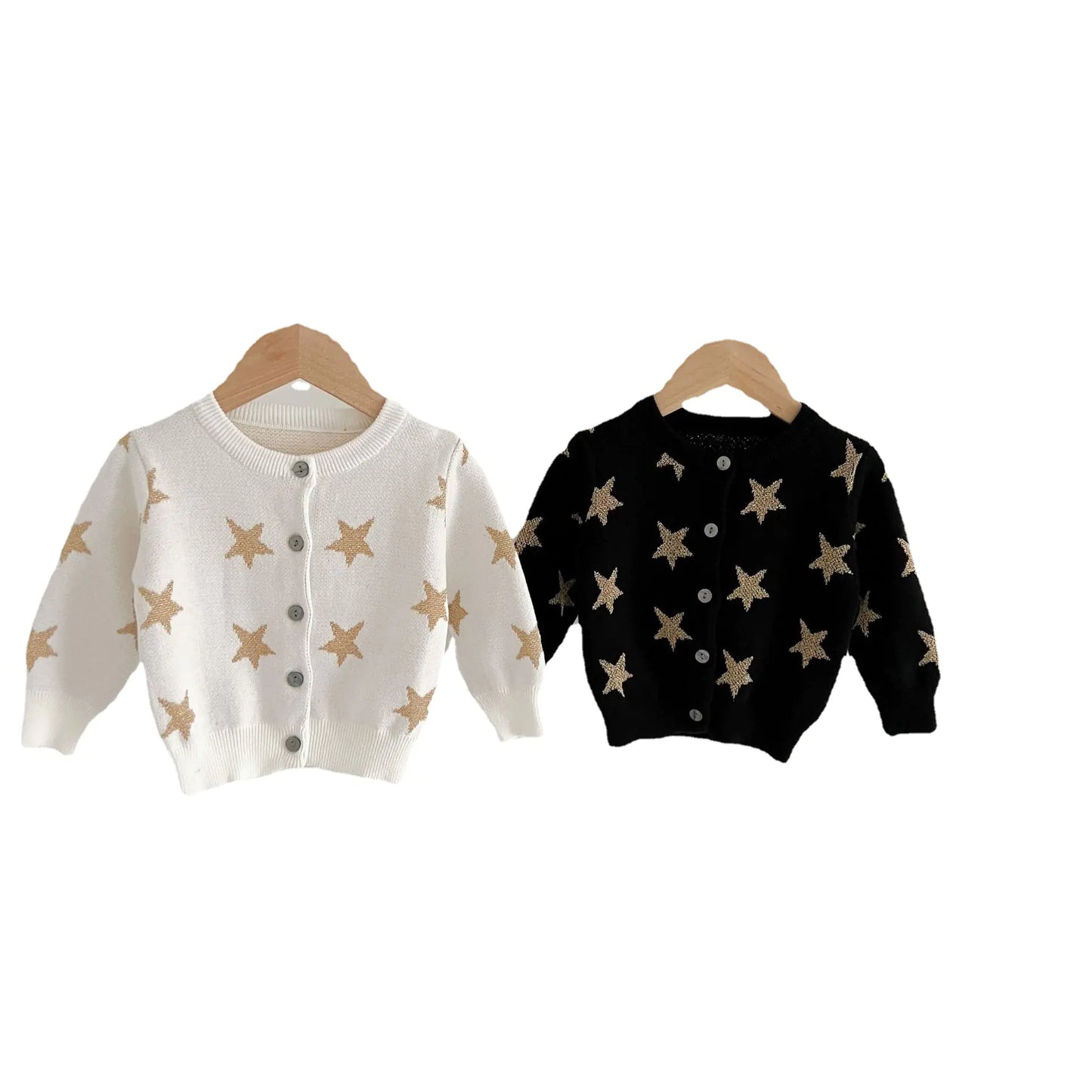 Baby Knitted Cardigan with Star Design for Ages 1-3