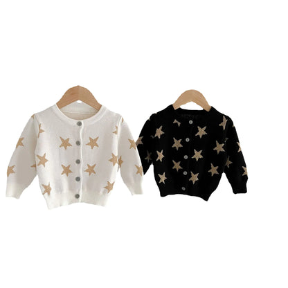 Baby Knitted Cardigan with Star Design for Ages 1-3