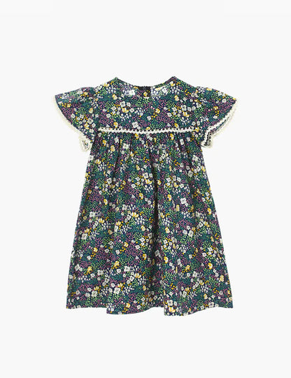 Girls Floral Lace Beach Dress