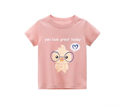 Korean Style Summer Baby Short Sleeve T-Shirt for Girls