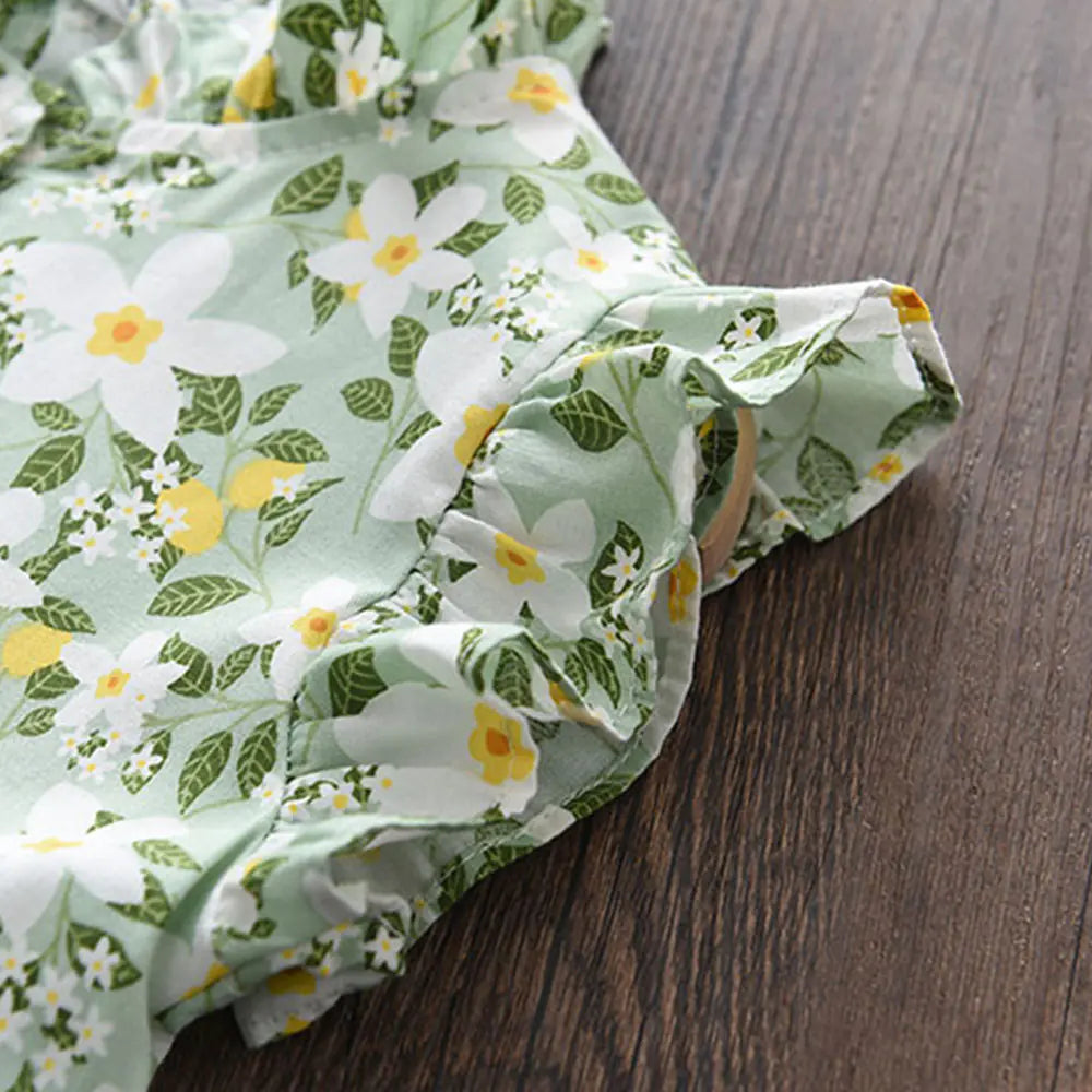 Girls Summer Floral Party Dresses for Ages 2-6Y