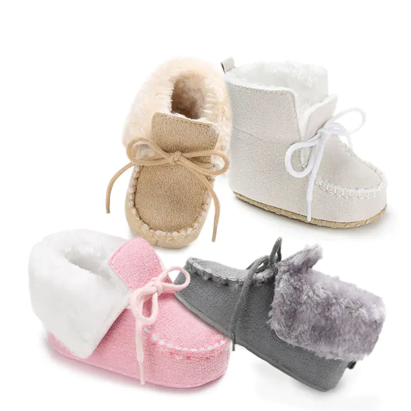 New Winter Plush Baby Cotton Shoes for 0-1 Year Olds