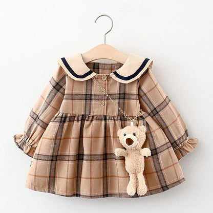 Baby Girl Long Sleeve Dress for Spring and Autumn