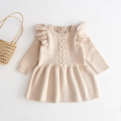 Knitted Sweater Dress for Baby Girls