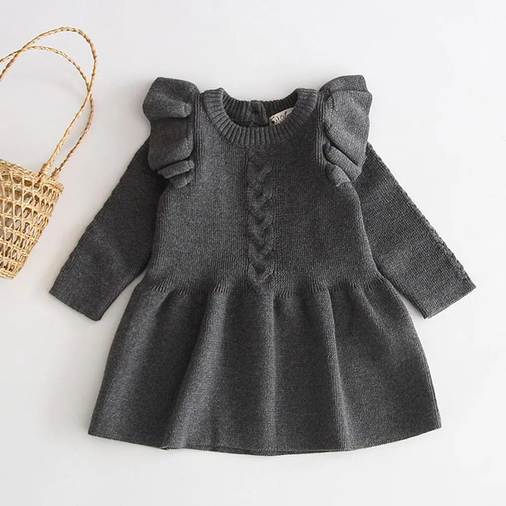 Knitted Sweater Dress for Baby Girls