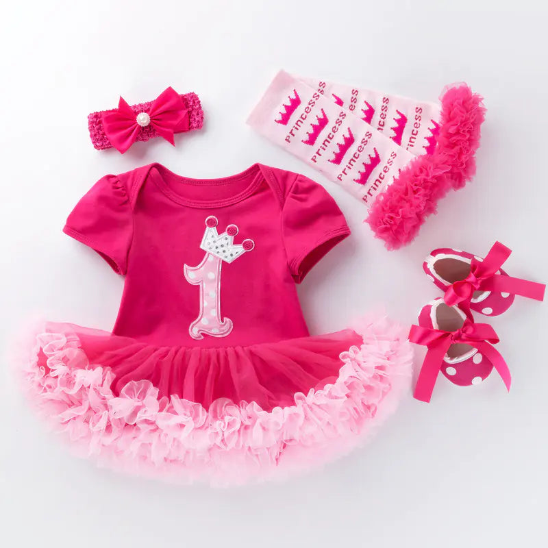 High-Quality Cotton Baby Pink Romper Dress