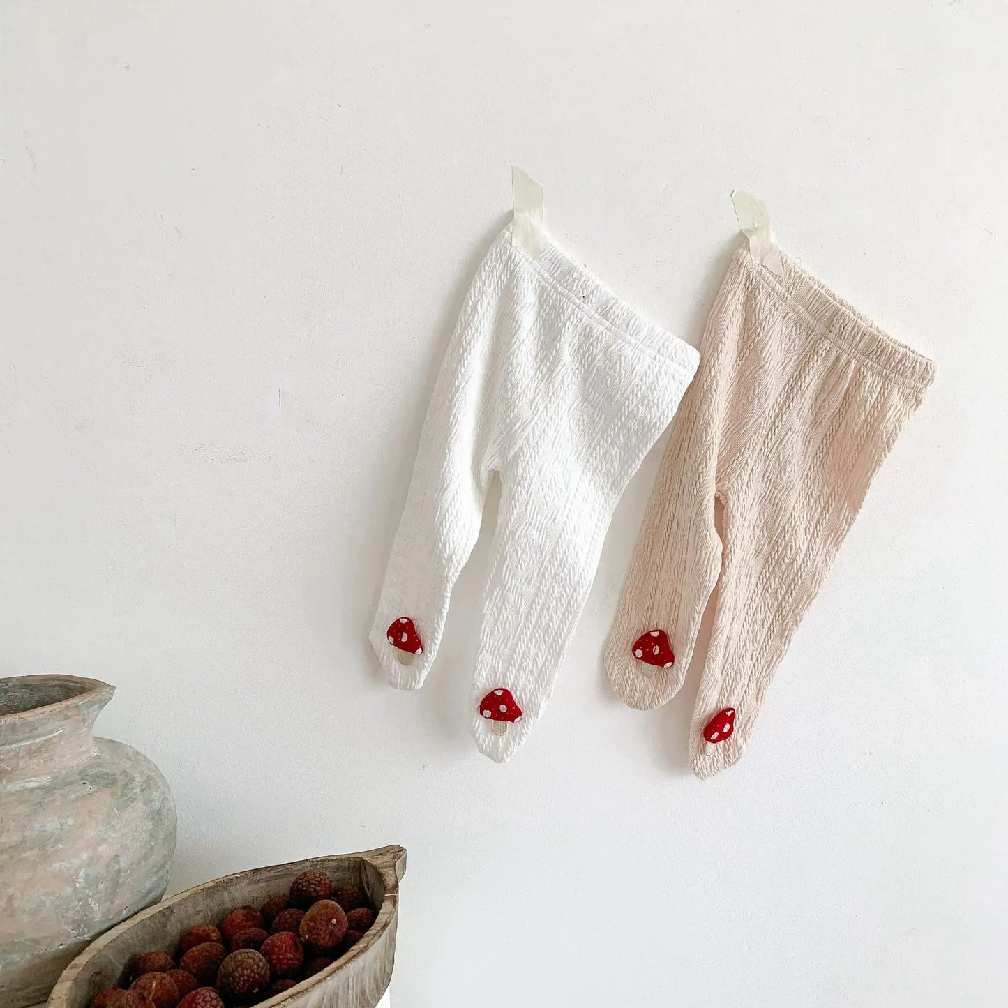 Cute Autumn Baby Mushroom Pattern Pantyhose