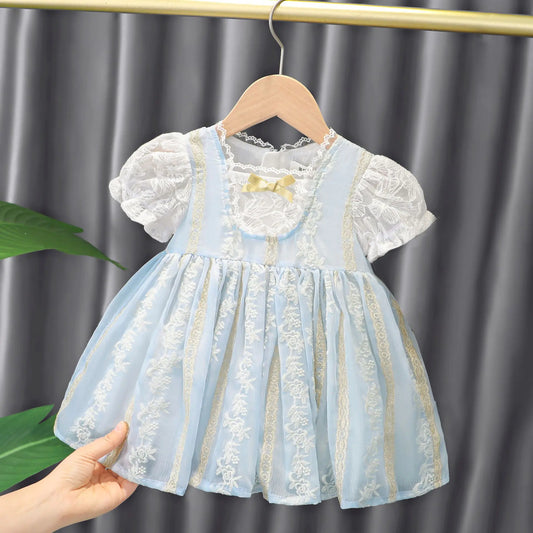 Korean Style Children's Summer Mesh Princess Dress