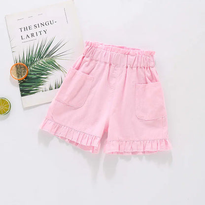 Girls' Denim Shorts for Summer (Ages 3-8)
