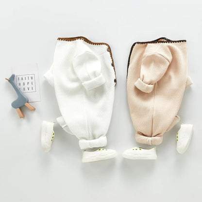 Korean Spring Autumn Cute Knitted Baby Romper Outfit